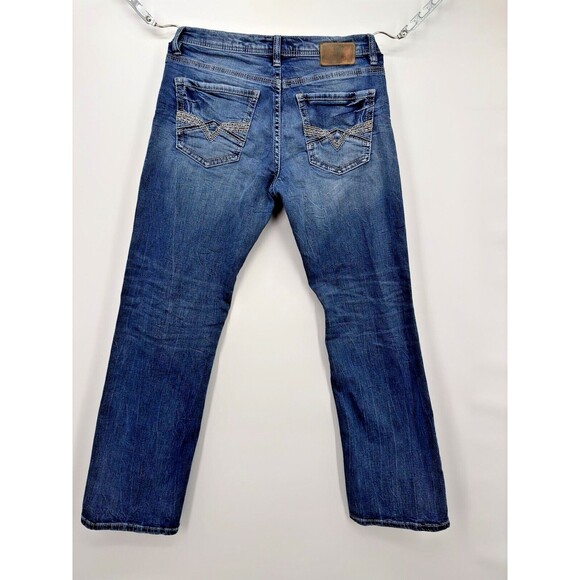 Buckle BKE Mens Jake Straight Leg Jeans Dark Wash Mid Rise Stretch 33x31 stretch - Picture 6 of 9